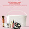 #A Makeup Organizer Box with LED Light Mirror Portable Travel Makeup Cosmetics