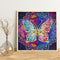 #A 5D Diamond Painting Kit Blue Flower Butterfly Partial Special Shape Drill D