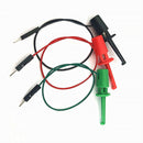 3pcs Transistor Tester Hook Type Test Clip Probes Kit with Male Head DuPont Line
