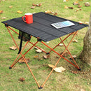 Large Aluminum Alloy Folding Table Portable Household Outdoor Desk (Orange)