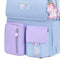 #A Lightweight Backpack Hit Color Middle School Kid Girl Book Rucksack with Pend