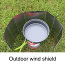 9 Plate Camping Gas Stove Windshield Outdoor Foldable Picnic Stove Wind Scr