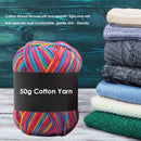 50g Soft Scarf Hat Crochet Knitting Yarn Gradient Color Baby Milk Cotton Ya