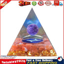 Orgonite Pyramid Peridot Chakra Healing Crystal Energy Generator Craft (B) Newly