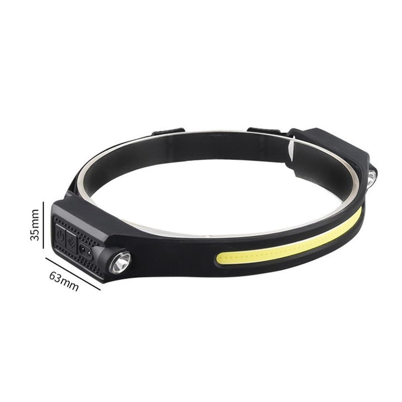 XPE COB LED Headlamp Wave Induction 400LM Waterproof Safety Work Headlight