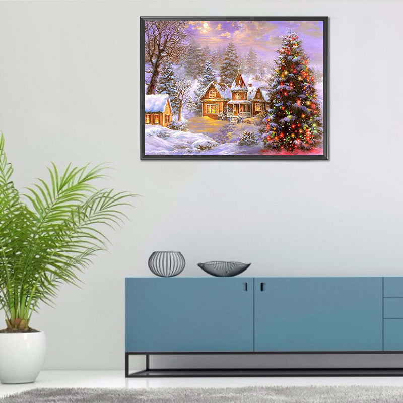 DIY Diamond Painting Kits Full Round Drill Christmas Village Crafts Home Decor