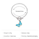 Fashion Butterfly Pendant Bracelet Metal Buckle Women Charm Bangle Jewelry Gi