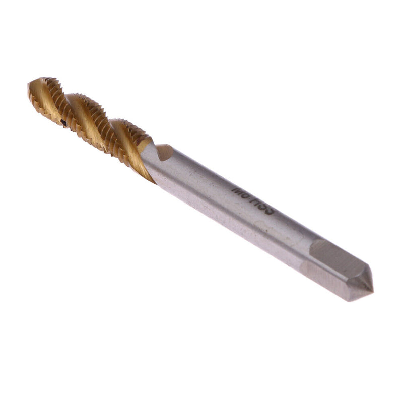 5pcs M3 M4 M5 M6 M8  Titanium Coated HSS Screw Thread Metric Spiral Fluted Newly