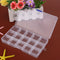 Plastic 15 Slots Tray Adjustable Jewelry Necklace Clear Storage Box