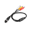 4P Aviation Head Female Plug to 2RCA Male DC Male Extension Adapter Cable