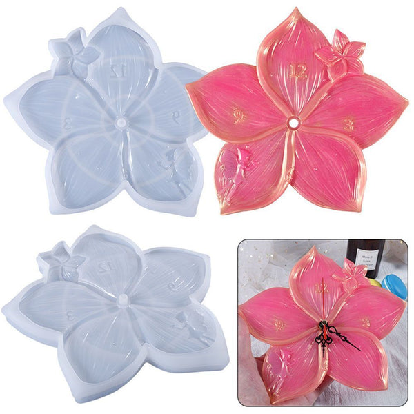 Wall Art Decoration Wall Clock Dial Silicone Mold Irregular Cherry Blossoms