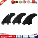 3pcs Surfboard Fin for FCS G5 Longboard Water Wave Fin Paddle Board (Black)