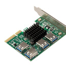 PCI-E Multiplier Extender Module 1 To 4 PCI-Express Slot USB 3.0 Riser Card