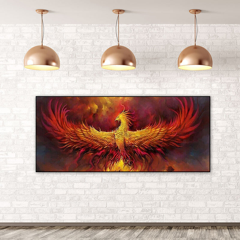 Flaming Phenix Oil Paint By Numbers Kits Canvas Picture DIY Home Decoration Gift