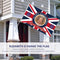 Elizabeth II Banner with Brass Grommets Street Patriotism Souvenir Printed Decor