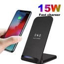 15W Fast Qi Wireless Charger Charging Dock Stand For iPhone12 XS S20 D3G6