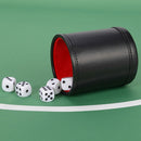PU Leather Trumpet Flannel Dice Cup Bar Party KTV Entertainment Game with D