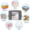 Large Capacity Clothes Storage Bag Foldable Organizer for Comforter (Grey) Newly