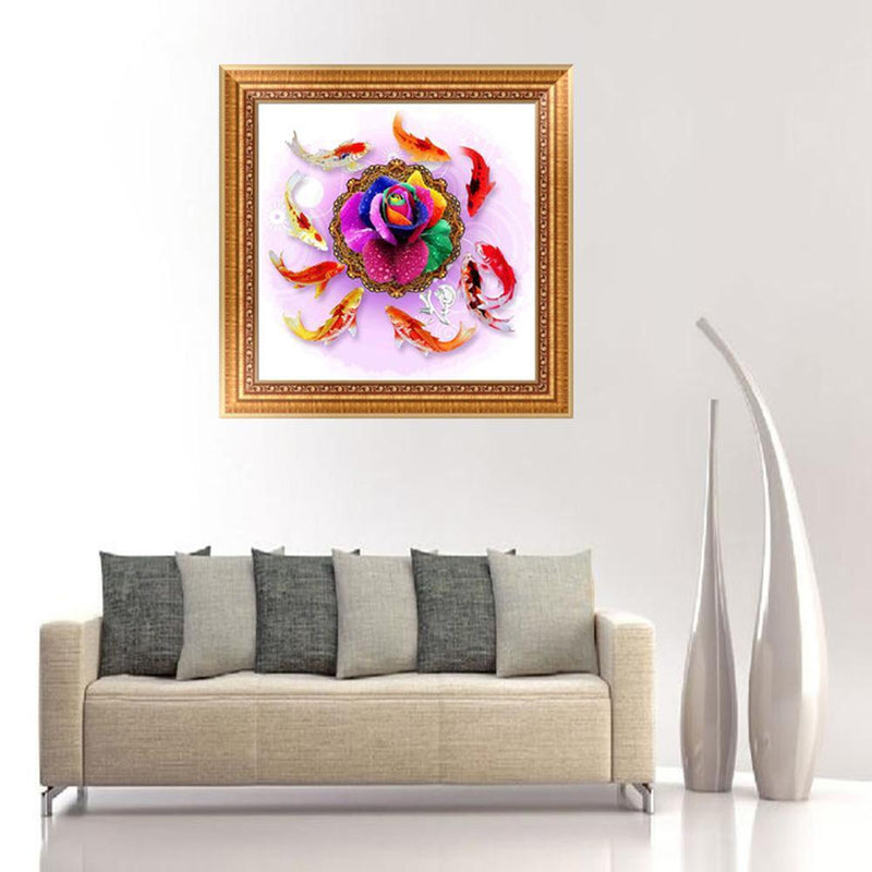 Flowers Animals 5D Diamond Painting DIY Embroidery Craft Fish Cross Stitch Canvas