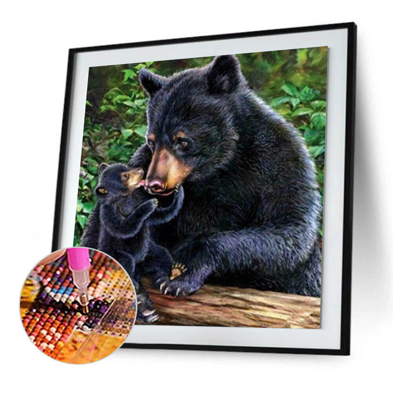 5D DIY Full Drill Diamond Painting Black Bear Embroidery Mosaic Handicraft Kit