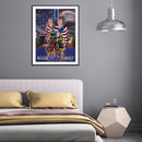 5D Diamond Painting Independence Day Flag Full Round Drill DIY Home Decoratio