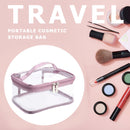 Simple Layer Waterproof Cosmetic Makeup Bags Women Toiletry Cases (Pink)