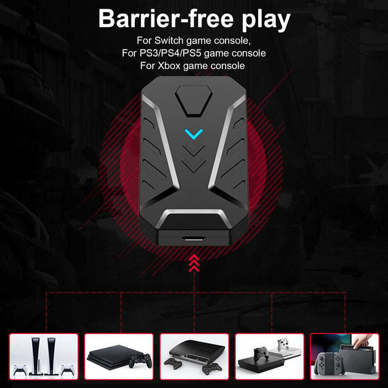Wired Mechanical Backlight Keyboard RGB Mouse Converter Combo Set for PS4/PS5