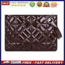 Retro PU Patent Leather Party Clutch Purse Pure Color Zipper Travel Wallets