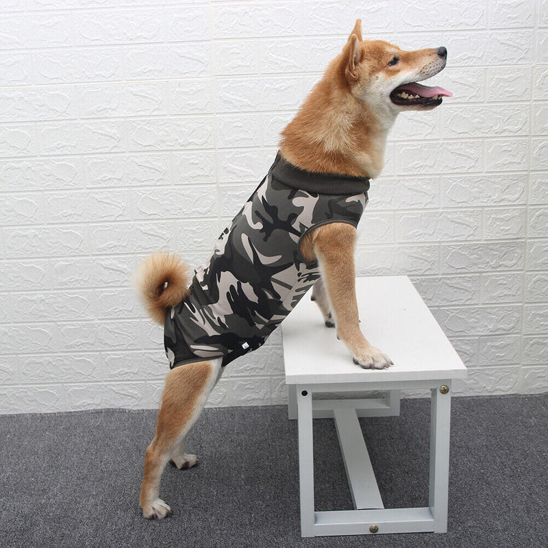 #A Camouflage Dog Products Anti Licking Wounds Recovery Suit Anti Bite Pet Suppl