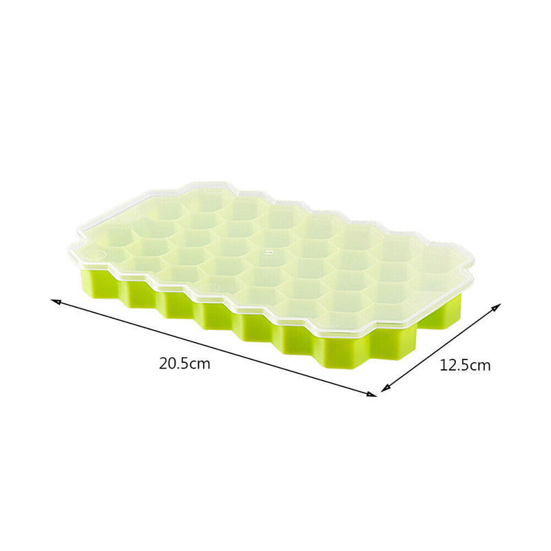 #A 37 Cavity Ice Cube Making Mold Reusable Silicone Ice Ball Fruit Tray for Summ