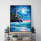 Lighthouse Full Moon 5D DIY Full Square Diamond Painting Digital Coloring M