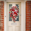 Christmas Wreath Garland Candy Cane Bow Ornament Front Door Wall Home Decor.