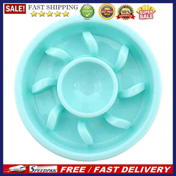 Dog Feeding Bowls Slow Eating Feeder Dish Plastic Pet Anti Choking Food Pla