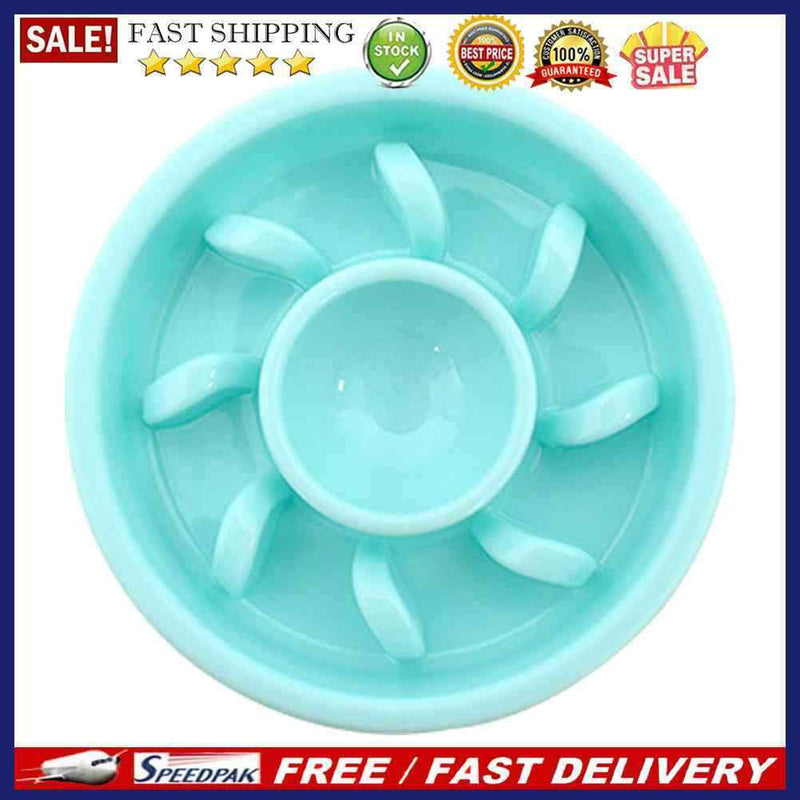 Dog Feeding Bowls Slow Eating Feeder Dish Plastic Pet Anti Choking Food Pla