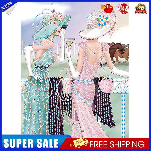 5D DIY Part Special Shaped Drill Diamond Painting Lady Kit Drawing (Y091)