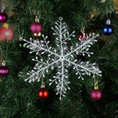 3pcs Christmas White Snowflake Windows Party Xmas Trees Hanging Decor (11cm
