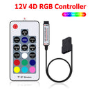 RGB Strip Light Controller DC 12V 4 Pin Lamp Dimmer Wireless RF 17 Keys Remote