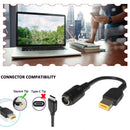 For Lenovo Thinkpad Round Jack to Square Plug Adapter Charger Power Converter`