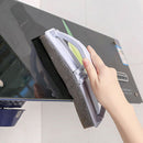 Folding Sponge Cleaning Brush Kitchen Bathroom Wall Glass Cleaner (Purple)2