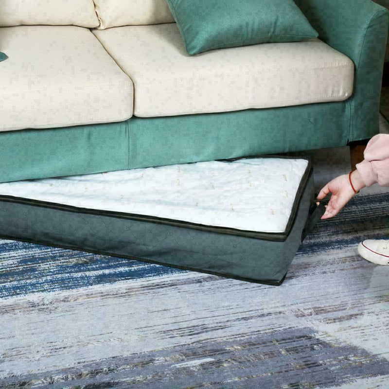 1x Under Bed Storage Zip Box Duvet Pillow Clothes Storage Tidy Bag L9V3 V6M1