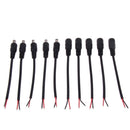 10x5pcs DC Connectors with Lock Buckle 5.5*2.1mm Male Female Jack Adapter