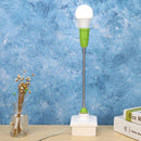 5pcs E27 LED Holder Universal Flexible Extension Lamp Socket(Green)