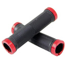 1 Pair MTB Bike Handlebar Anti-Skid Grips Rubber Bicycle Accessory (Red)