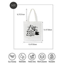 Letter coffee cup Printed Canvas Tote Bag (35*38cm)