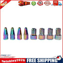 4x Holographic Presta to Schrader Bike Valve Adapters+ 4x Presta Valve Caps