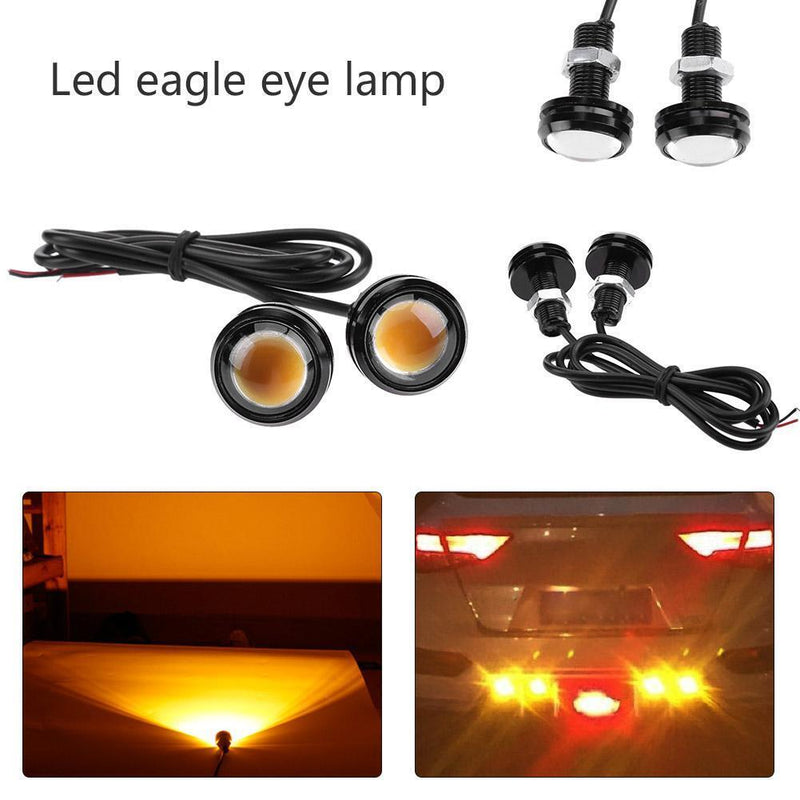 Universal 1 Pair High Performance Eagle Eye Yellow LED Car Daytime Running Light Car