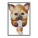Counted Lovely Fox Partial Embroidery 14CT DIY Cross Stitch Art Canvas Kit Newly
