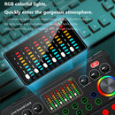 RGB LED Wireless Bluetooth-compatible Sound Card for Live Singing Recording