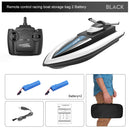 LSRC-B8 2.4GHz Radio RC Racing Boat Waterproof Ship with 2 Battery (Black) Newly