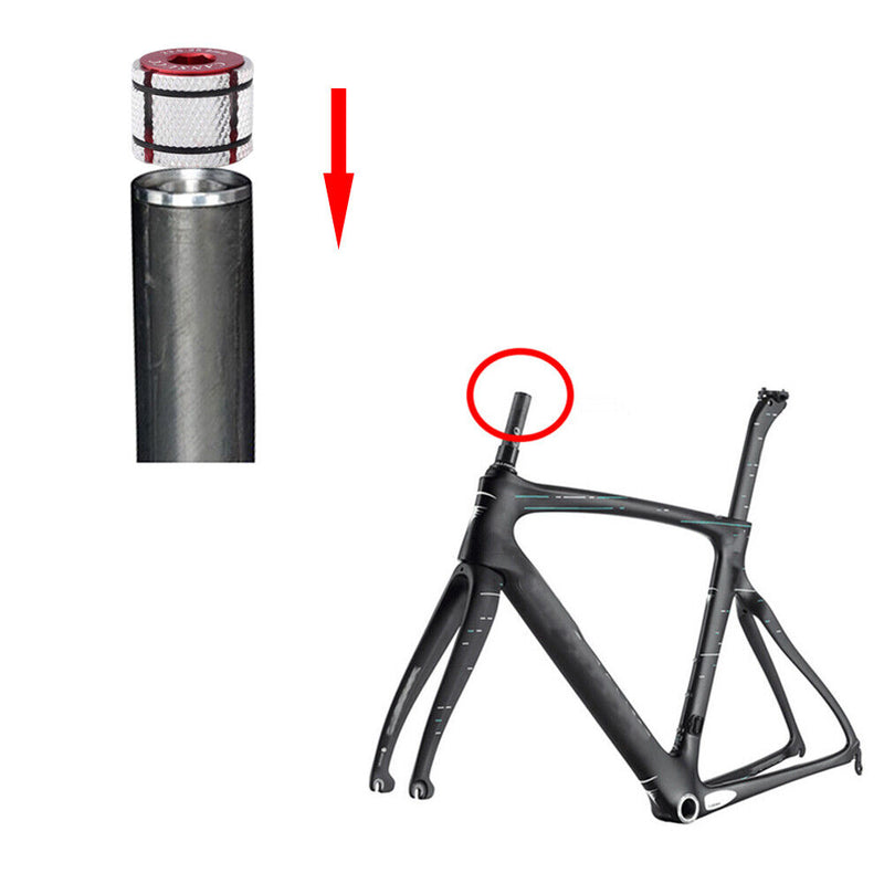 CANSUCC MTB Road Bike Headset Stem Top Cap Cover Plug Nut Screws (Black)